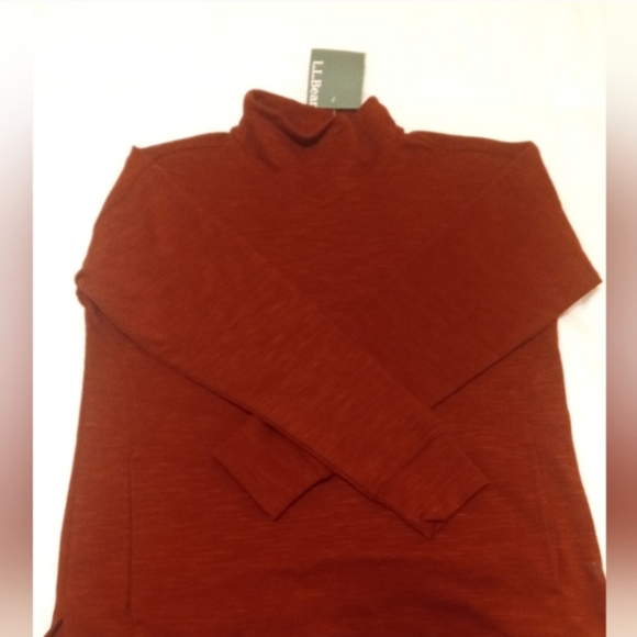 🆕 L.L Bean Women's Explorer Sweatshirt, Funnelneck, Red Wine, Medium, NWT - Picture 3 of 13